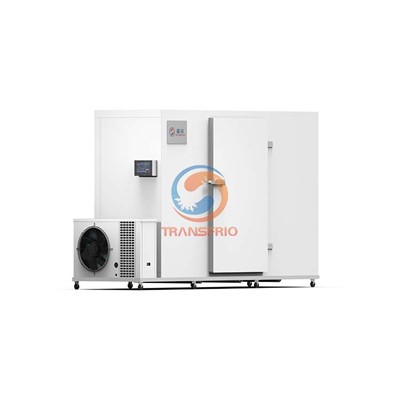 What are the cooling capacities of different freezer room models?
